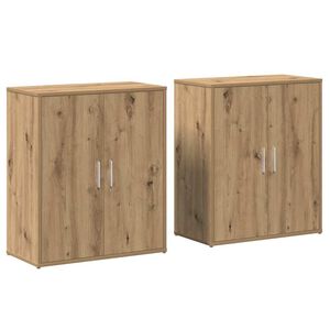 vidaXL Buffet 2 pcs Ch&ecirc;ne artisanal 60 x 31 x 70 cm Bois d'ing&eacute;nierie
