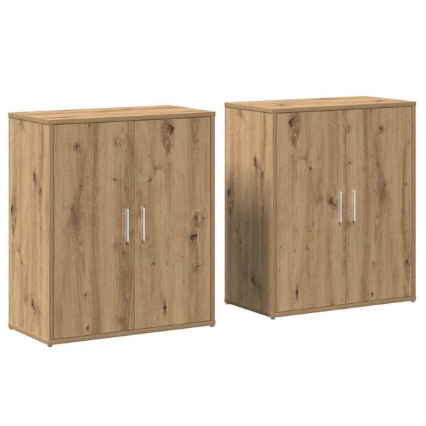 vidaXL Buffet 2 pcs Ch&ecirc;ne artisanal 60 x 31 x 70 cm Bois d'ing&eacute;nierie