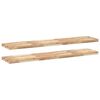 vidaXL &Eacute;tag&egrave;res flottantes 2 pcs 140x30x4 cm acacia massif non trait&eacute;