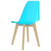 vidaXL Chaises &agrave; manger lot de 6 bleu plastique