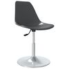 vidaXL Chaises &agrave; manger pivotantes lot de 2 gris PP