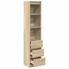 vidaXL Buffet haut ch&ecirc;ne sonoma 37,5x35x180 cm bois d'ing&eacute;nierie