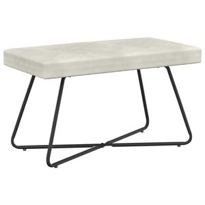 vidaXL banc Cr&egrave;me 80 x 40 x 45 cm Velours