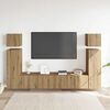 vidaXL Ensemble de meuble TV mural 8 pcs ch&ecirc;ne artisanal