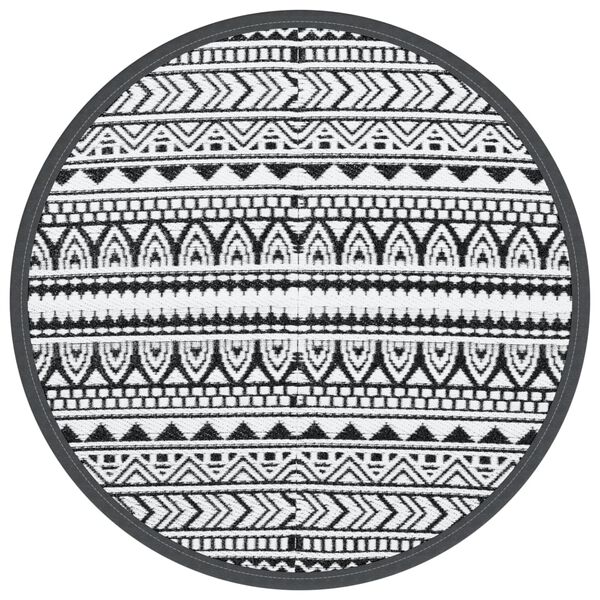 vidaXL Tapis d'ext&eacute;rieur ARAKIL noir &Oslash;120 cm PP