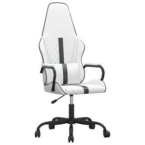 vidaXL Chaise de jeu de massage Noir et blanc Similicuir