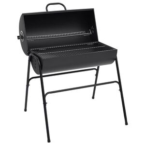 vidaXL Gril &agrave; baril avec 2 grilles de cuisson Noir 80x95x90 cm Acier