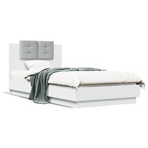 vidaXL Cadre de lit sans matelas blanc 90x190 cm