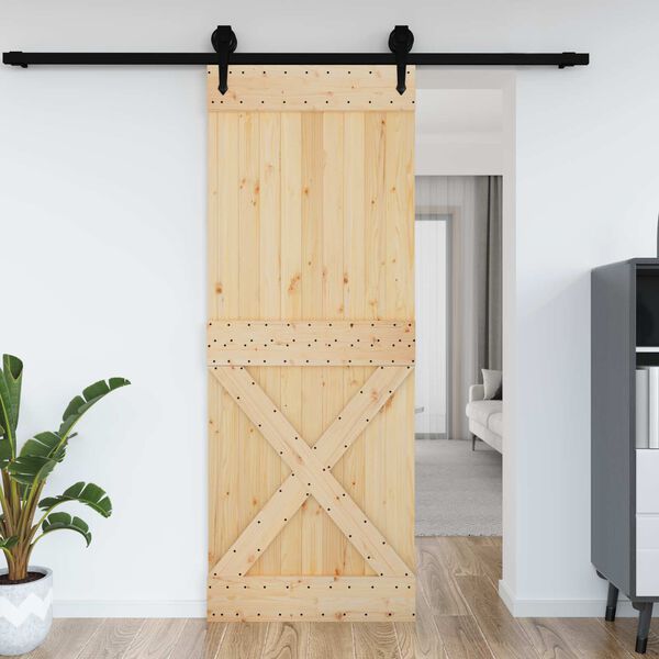 vidaXL Porte NARVIK Naturel 85 x 210 cm Bois de pin massif