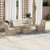 vidaXL Salon de jardin avec coussins 6 pcs beige r&eacute;sine tress&eacute;e