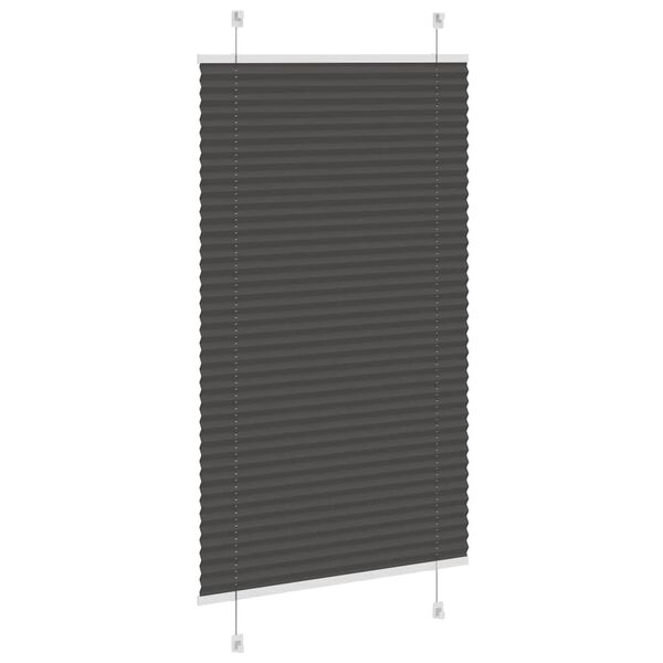 vidaXL Store pliss&eacute; noir 75x100 cm largeur du tissu 74,4 cm polyester
