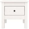 vidaXL Table d'appoint Blanc 40x40x39 cm Bois massif de pin