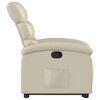 vidaXL Fauteuil inclinable Cr&egrave;me Similicuir