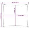 vidaXL Voile d'ombrage 160 g/m&sup2; Vert fonc&eacute; 2,5x3 m PEHD
