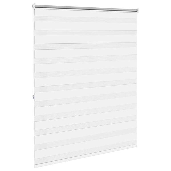 vidaXL Store v&eacute;nitien Zebra 120,9 x 175 cm, largeur du tissu 116,7 cm, blanc