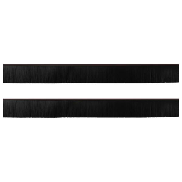 vidaXL Brosses de porte adh&eacute;sives 2 pcs Marron 100 cm