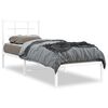 vidaXL Cadre de lit m&eacute;tal sans matelas avec t&ecirc;te de lit blanc 80x200cm