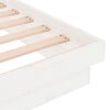 vidaXL Cadre de lit sans matelas blanc bois massif