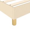 vidaXL Sommier &agrave; lattes de lit avec matelas Cr&egrave;me 180x200 cm Tissu