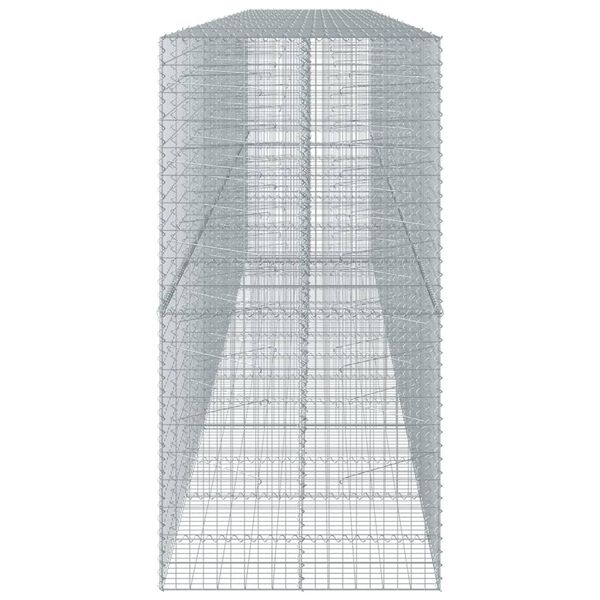 vidaXL Panier gabion avec couvercle 700x100x200 cm fer galvanisé