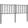 vidaXL T&ecirc;te de lit de remplacement m&eacute;tal noir 150 cm