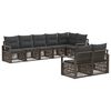 vidaXL Ensemble de canap&eacute; de jardin 8 pcs Gris polyrotin