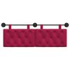 vidaXL T&ecirc;te de lit suspendue Bordeaux 130 x 55 x 7 cm Velours