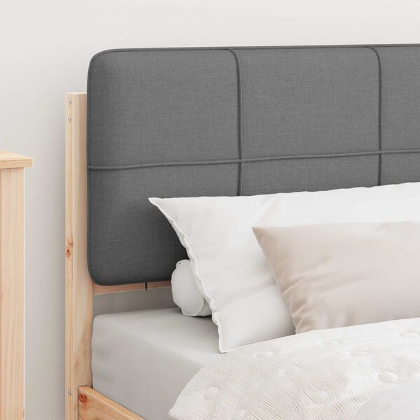 vidaXL Cadre de lit avec t&ecirc;te de lit rembourr&eacute;e Gris clair