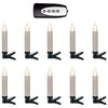 HI Mini bougies &agrave; LED sans fil avec t&eacute;l&eacute;commande 10 pcs