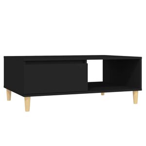 vidaXL Table basse noir 90x60x35 cm bois d'ing&eacute;nierie