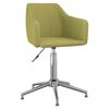 vidaXL Chaises pivotantes &agrave; manger lot de 2 vert tissu