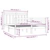 vidaXL Cadre de lit sans matelas 150x200 cm bois massif