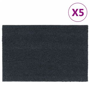vidaXL Tapis de porte 5 pcs gris fonc&eacute; 40x60 cm fibre de coco touffet&eacute;