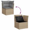 vidaXL Salon de jardin avec coussins 5 pcs beige r&eacute;sine tress&eacute;e