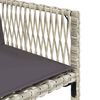 vidaXL Chaises de jardin avec coussins lot de 4 gris clair poly rotin