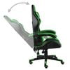 vidaXL Fauteuil de jeux vid&eacute;o Noir et vert Similicuir
