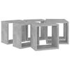 vidaXL &Eacute;tag&egrave;res cube murales 6 pcs Gris b&eacute;ton 26x15x26 cm