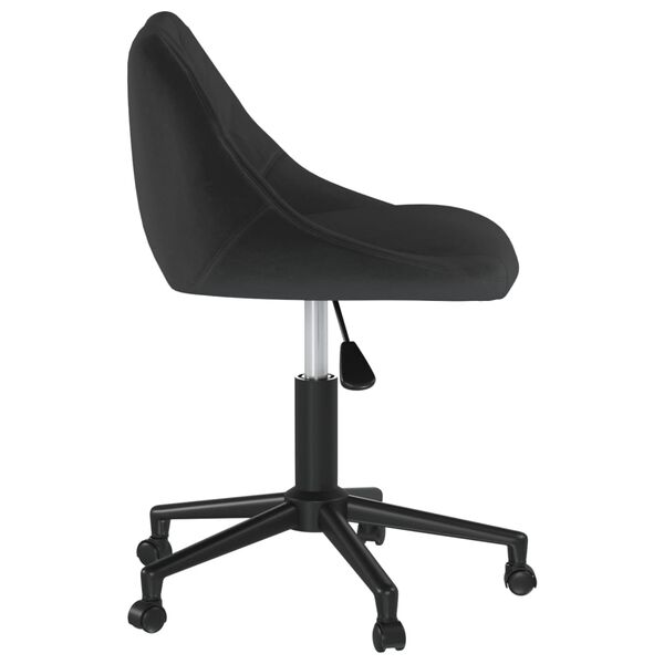 vidaXL Chaise pivotante de bureau Noir Velours