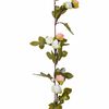 vidaXL Guirlandes de fleurs 6 pcs champagne 215 cm