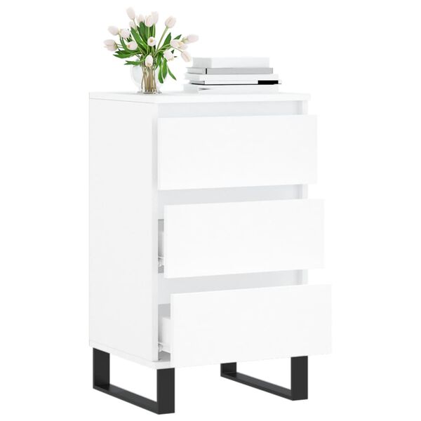 vidaXL Buffet blanc 40x35x70 cm bois d’ingénierie