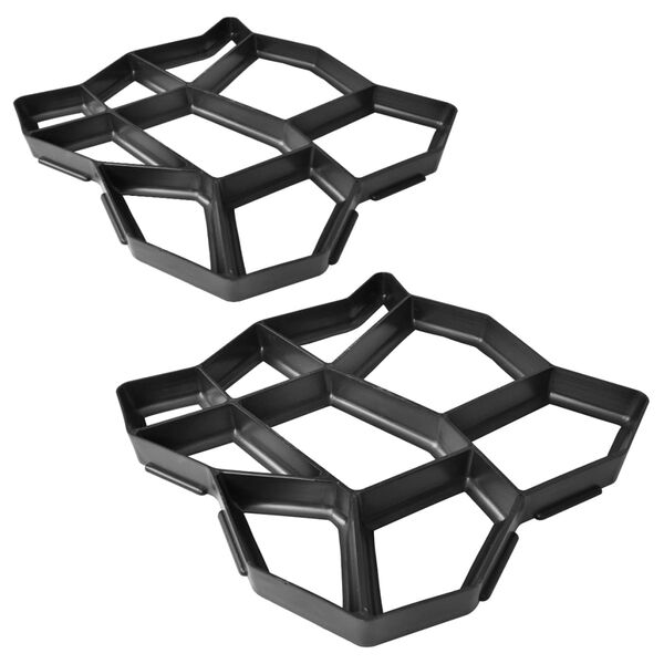 vidaXL Moule de pav&eacute; de jardin 42 x 42 x 4 cm 2 pcs