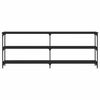 vidaXL Table console noir 200x29x75 cm bois d'ingénierie
