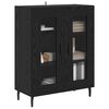 vidaXL Buffet Ch&ecirc;ne noir 69,5 x 34 x 90 cm Bois d'ing&eacute;nierie