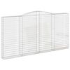 vidaXL Panier de gabions arqu&eacute; 400x30x200/220 cm Fer galvanis&eacute;