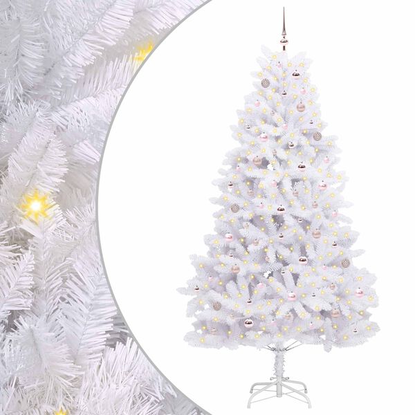 vidaXL Sapin de No&euml;l Artificiel &agrave; Branches Articul&eacute;es Blanc 240 cm