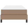 vidaXL Cadre de lit avec matelas Cappuccino 100 x 200 cm tissu