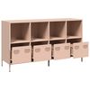 vidaXL Buffet rose 135x39x73,5 cm acier lamin&eacute; &agrave; froid