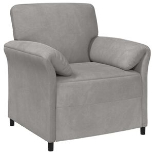 vidaXL Canap&eacute; 1 place Gris clair 88 x 83 x 95 cm Velours