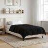 vidaXL Duvet d'&eacute;t&eacute; simple Matelass&eacute; Noir 135 x 200 cm Microfibre