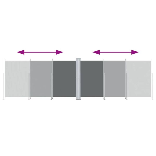 vidaXL Auvent latéral rétractable Anthracite 180x600 cm